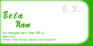 bela man business card